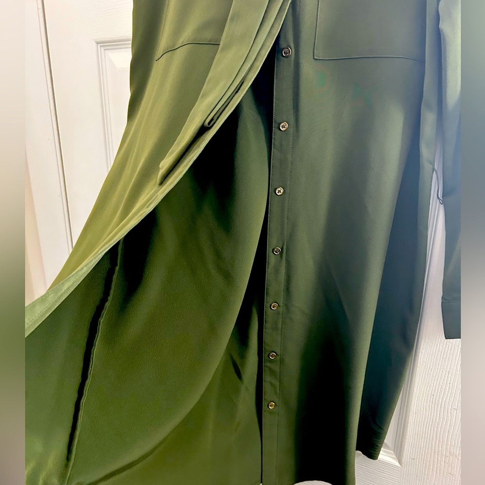 Gently worn Calvin Klein button up dress with belt